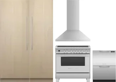 5 Piece Package Includes Refrigerator, Freezer, Range, Hood And Dishwasher